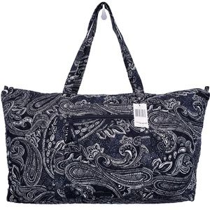 Vera Bradley Deluxe Travel Tote Bag Duffel Stellar Paisley